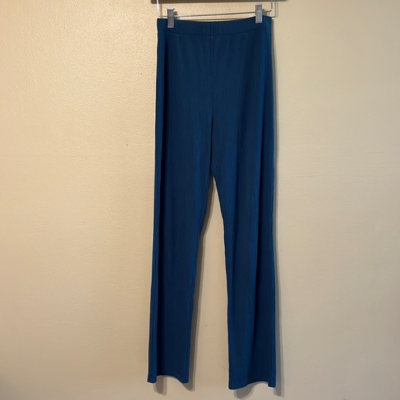 Reformation Blue Ribbed Pants - Picture 2 of 6